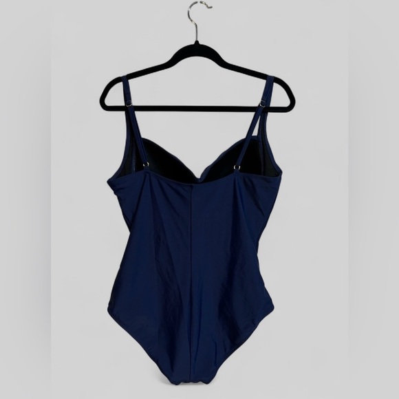 Hilor One Piece Swimsuits Front Twist Swimwear Shirred Tummy Control 14 NWT - Picture 9 of 10